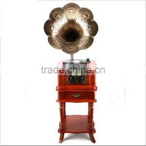 Hot High Quality Classic Wooden Radio Gramophone Luxury Retro Vinyl Phonograph Record Player Wooden Radio Gramophone thumbnail-4