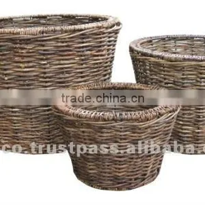 Raw Material Baskets/ 3pcs Round Indoor Flower Baskets thumbnail-1