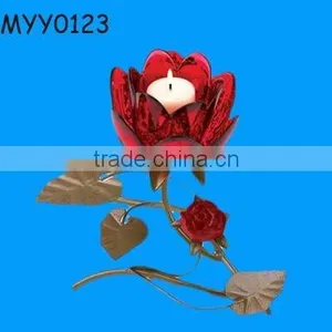 Ruby Lotus Candlestick thumbnail-1