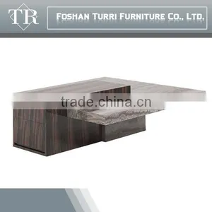 Modern White and Yellow Veins All Marble Combined Console Table thumbnail-3