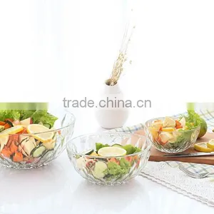 9inch,8inch, 7inch and 5inch Clear Glass Fruit or Salad Bowl thumbnail-1