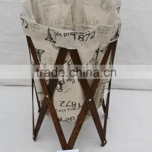 Wooden Baking Color Frame Foldable Laundry Basket/Hamper Furniture in Bangkok thumbnail-1