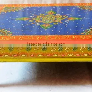 Indian Handcrafted Painted Wooden Chowki thumbnail-2