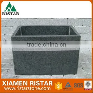 For Sale Black G654 Granite Stone Flower Pot in Garden RST-DA10 thumbnail-1
