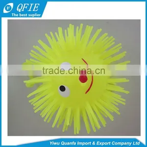 Promotion Cute 2 Inches Hedgehog TPR Light up Stress Puffer Ball Toy for Capsule thumbnail-2