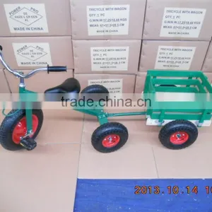 Outdoor Toy/children Ride on Tricycle Toy TC1803F Red Trailer, Pneumatic Wheel thumbnail-2