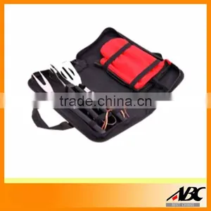 3pcs Bbq Tools With Glove and Nylon Zipper Pouch/ Bbq Tool Set thumbnail-1