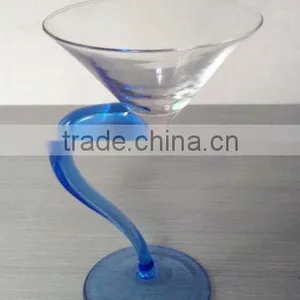 Blue Wine Glass Cup thumbnail-1