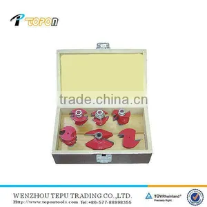 6pcs Router Bit Set With Wooden Case thumbnail-1