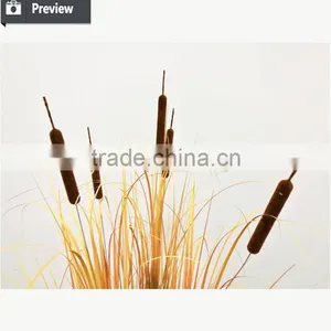 Dongugan Factory Direct Sale Artificial Grass Onion Grass With Cattails in Pot Synthetic Potted Grass Pots Plant thumbnail-4
