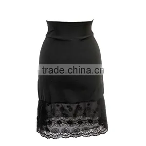 Wide Foldable Waistband Poly/spandex A Line Skirts 4 Wearing Ways Lace Trim Embroidered Skirt Extender thumbnail-2