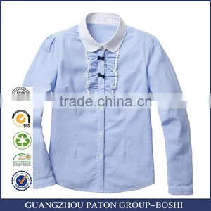 School Girls Cotton Long Sleeve Shirt High School Apparel thumbnail-1