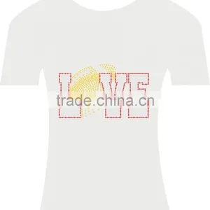 Hot Fix Popolar Custom Love Sports Rhinestone Transfer Design thumbnail-3