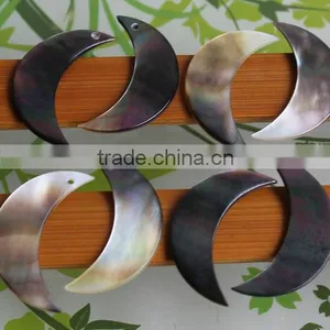 Natural Black Lip Shell Round Loop Charms Pendants Wholesale Diy Black Shell Charms for Earrings Jewelry Assessories thumbnail-4