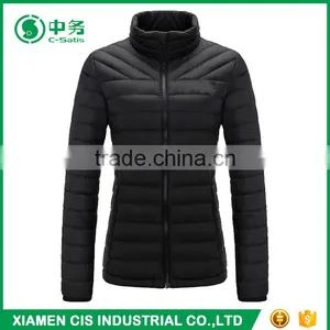 Latest Fashion Winter Ultra Light Slim Fit Woman Black Padded Jacket thumbnail-1