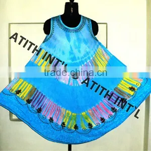 RAYON TIE DIE UMBRELLA DRESS thumbnail-1