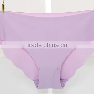 Customized Your Own Brand Lady Briefs Plain Solid Color 72%Polyester 28%Spandex Soft Healthy High Cut Seamless Women Underwear thumbnail-1