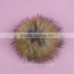 10-15cm Genuine Raccoon Fur Pom Poms Fur Balls DIY for Children Knitted Cap Gloves Keychain Beanies Jewelry Accessories thumbnail-5