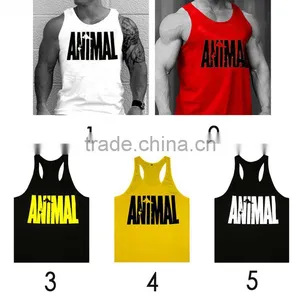 Gym Vest Mens Sleeveless Shirt Bodybuilding Stringers Tank Top Fitness Singlets Sport Undershirt Sport Clothes Cotton Tops thumbnail-3