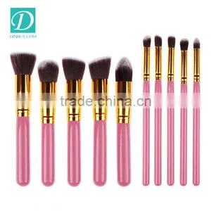 Black Wood Oval Handle Makeup Brushes thumbnail-5