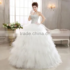 2016 Sweetheart Ivory Wedding Dress Bride Gowns thumbnail-1