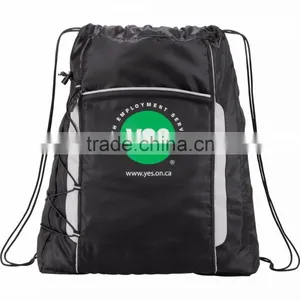 ShockWave Drawstring Backpack - Has Open Main Compartment With Cinch Top and 5" Gusset and Comes With Your Logo. thumbnail-2