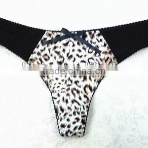 Lady Panty Black Nylon Cotton Leopard Assorted Wholesale Price thumbnail-1