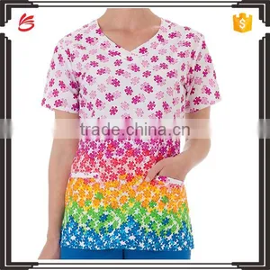 Custom Fashionable Nurse Uniform Designs Medical Scrub Suit Design in Hospital Uniform With Scrub Pants thumbnail-4
