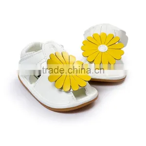 Sum Flower Cute Baby Shoes, Soft Feel High Quality PU Leather Baby Sandals thumbnail-4