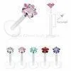 Bio Flex Internally Threaded Swarovski Stone Lip Labret Monroes Jewelry / Lip Loop Labret Without Ta thumbnail-1