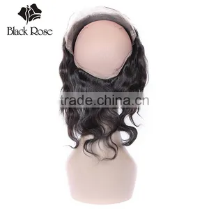 100% Brazilian Human Hair 360 Frontal , 2016 Hot Selling New Arrival Glueless Frontals 360 Lace Frontal Wig With Elastic Band thumbnail-5