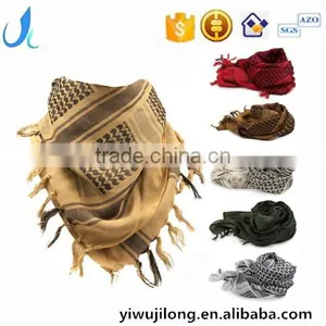 Fashion Outdoor Men Women Cotton Military Windproof Scarf Thicken Muslim Hijab Tactical Arabic Keffiyeh thumbnail-1