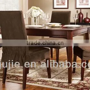 Stretch Suede Dining Room Chair Cover thumbnail-5