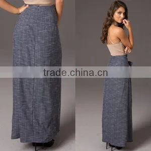 Charlotte Wrap Maxi Skirt In Navy thumbnail-2