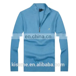 Mens Polo Neck Shirt Zipper Sweater thumbnail-1
