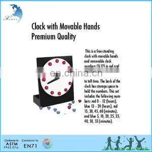 Educational Preschool Montessori EN71 Kids Clock Toy thumbnail-1