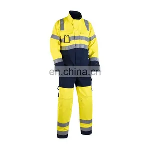 100%Cotton FR Reflective Protective Coverall for Mining Worker thumbnail-3