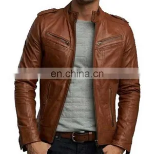 Brown Pure Leather Jackts thumbnail-1