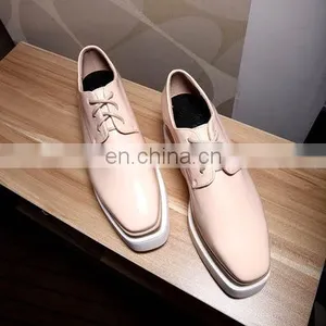 Wholesale High Heel Platform Shoes Women Leather Shoe Flat 2017 thumbnail-2