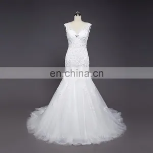 Latest Gowns Designs White Lace V-back Sexy Wedding Dress Bridal Gown 2017 thumbnail-1