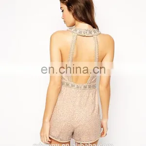 2015 High Quality Embellished Playsuit Sexy Playsuit For Women thumbnail-4