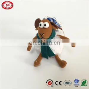 Shane White Sheep With Scarf Curious Emotion Plush Stuffed Toy Keychain thumbnail-4