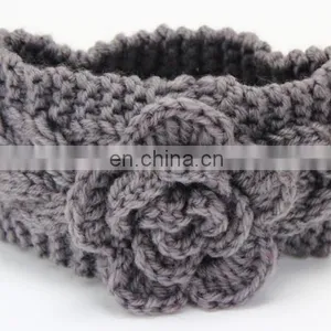 Winter New Fashion Knitted Camellia Twist Braided Baby Warm Hairband Children Kids Hair Accessories thumbnail-2