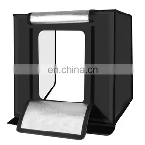 PULUZ 60cm Folding Portable 60W 2 x 1690LM 5500K White Light Photo Studio Shooting Tent Box Kit thumbnail-2