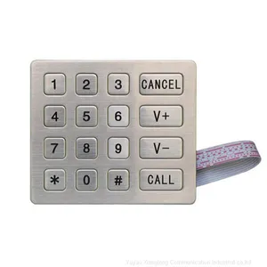 4×4 Vandal Proof Matrix Keypad for Vending Machine，accessing，ATM thumbnail-2