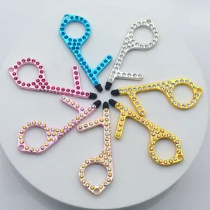No Touch Keychain Contactless Door Opener With Colorful Diamonds thumbnail-1