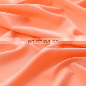 High Quality 100D Polyester 4 Way Stretch Fabric Plain Woven Polyester Spandex Fabric Fashion Textile Material thumbnail-2