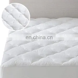 2020 Popular Cotton Damask Jacquard Quilted Mattress Pad thumbnail-4