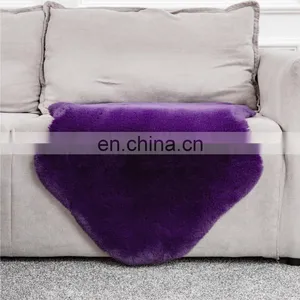 High Quality Bedroom Small 60*90 Purple Colorful Fluffy Fake Fur Carpets And Rugs thumbnail-1