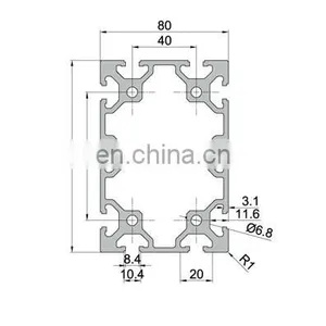 SHENGXIN T Slot 80120 Industrial Aluminium Extrusion Proiles thumbnail-2